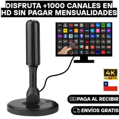 SignalMax 360° 2X1 – Antena TV Digital TDT 4K UHD Profesional +3000 Canales