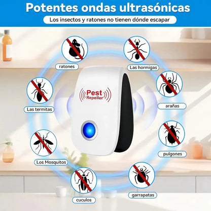 UltraRepel 360° Pro 2X1 – Repelente Ultrasónico Inteligente Anti Plagas