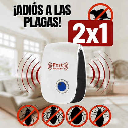 UltraRepel 360° Pro 2X1 – Repelente Ultrasónico Inteligente Anti Plagas