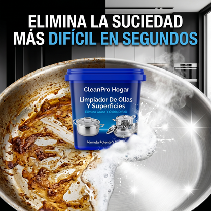 Clean Pro 360° 3X1 – Limpiador De Ollas Y Superficies + Elimina Grasa Y Óxido Difícil